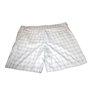 Russell White & Gray Plaid Performance Golf Shorts - Size 46